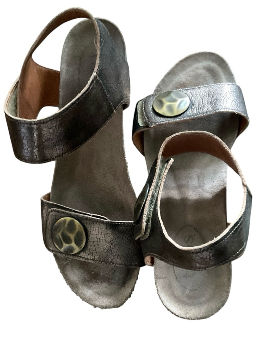 Taos Womens Ankle Strap Heels EUR 39 Medium (B, M) Wedge Leather